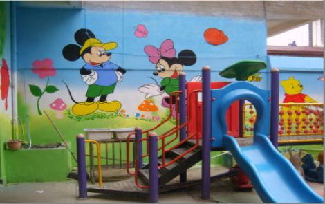 勐海幼儿园室外彩绘